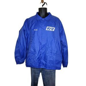 Vintage Cardinal Snap Up Windbreaker Jacket Men‎ Sz XL Embroidered Workwear